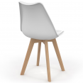 Set van 8 witte SARA Scandinavische eetkamerstoelen