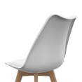 Set van 8 witte SARA Scandinavische eetkamerstoelen