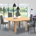 DONA uitschuifbare ronde eettafel 4-6 personen beuken 120-160 cm