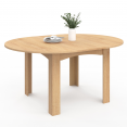 DONA uitschuifbare ronde eettafel 4-6 personen beuken 120-160 cm