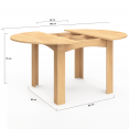 DONA uitschuifbare ronde eettafel 4-6 personen beuken 120-160 cm