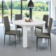 DONA ronde uitschuifbare eettafel 4-6 personen wit 120-160 cm