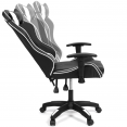 CARTER gaming fauteuil met 4D opklapbare armleuningen en verstelbare hoogte, zwart en wit