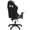 CARTER gaming fauteuil met 4D opklapbare armleuningen en verstelbare hoogte, zwart en wit