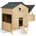 Poulailler chalet XL pour poules avec pondoir en bois