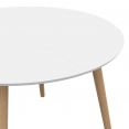 INGA 6-persoons ronde eettafel wit 110 cm