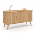 JULIETTE 110 cm dressoir met lamelleneffect 3 deuren