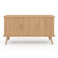 JULIETTE 110 cm dressoir met lamelleneffect 3 deuren