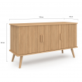 JULIETTE 110 cm dressoir met lamelleneffect 3 deuren