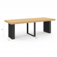 Table console extensible EDEN 10 personnes 235 cm bois et noir