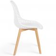 Set van 4 witte MANDY eetkamerstoelen