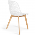 Set van 4 witte MANDY eetkamerstoelen