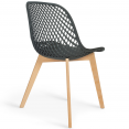 Set van 4 MANDY gemixte stoelen in wit, grijs, eendenblauw en zwart