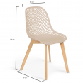 Set van 4 MANDY mix kleur stoelen zwart, terracotta x2, beige