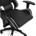 CARTER gaming fauteuil met 4D opklapbare armleuningen en verstelbare hoogte, zwart en wit