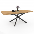 INES uitschuifbare eettafel 6-10 personen hout en zwart 160-200 cm