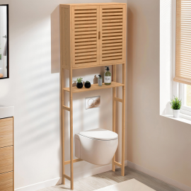 Meuble étagère dessus WC placard bambou BEA