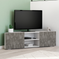 ELI wit hoek-TV-meubel met deuren met betoneffect 110 cm