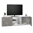 ELI wit hoek-TV-meubel met deuren met betoneffect 110 cm