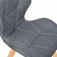 Lot de 6 chaises ROBINE en tissu gris foncé pour salle à manger