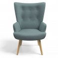 Scandinavische IVAR fauteuil in eucalyptusgroene stof