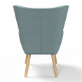 Scandinavische IVAR fauteuil in eucalyptusgroene stof