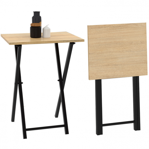 Lot de 2 tables d'appoint pliantes DETROIT design industriel