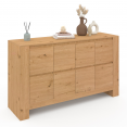 ALABAMA 4-deurs dressoir in eiken look 140 cm