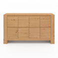 Buffet 140 cm ALABAMA 4 portes bois façon chêne