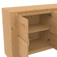 ALABAMA 4-deurs dressoir in eiken look 140 cm