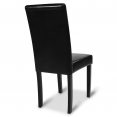 Lot de 4 chaises HANNAH noires pour salle à manger