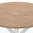 ALIX ronde eettafel voor 2 tot 4 personen, hout en witte spinpoot 80 cm