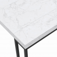 Table console extensible ALASKA 10 personnes 235 cm effet marbre blanc