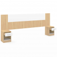 Tête de lit SAPA chevets modulables pour lit 140, 160 ou 180 cm bois et blanc