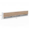 ELIO 2-deurs TV-hangelement met wit en houten planken 180 cm