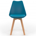 Set van 4 SARA Scandinavische gemixte stoelen donkergrijs, lichtgrijs, wit en blauw