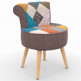 CRAPAUD fauteuil in veelkleurige patchworkstof