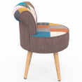 CRAPAUD fauteuil in veelkleurige patchworkstof