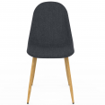 Set van 6 DAPHNE Scandinavische eetkamerstoelen in donkergrijze stof