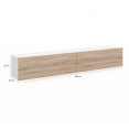 ELIO 2-deurs wit en houten wand TV-meubel 180 cm