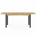 JUNE uitschuifbare eettafel 6-10 personen hout en zwart 150-190 cm