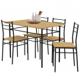 ANGIE metalen structuur tafel voor 4 + 4 stoelen