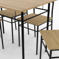 ANGIE metalen structuur tafel voor 4 + 4 stoelen