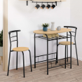 Set LYNETH tafel 2 personen metalen structuur + 2 stoelen