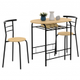 Set LYNETH tafel 2 personen metalen structuur + 2 stoelen