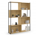 Etagère bibliothèque modulable DETROIT séparateur d'angle extensible design industriel 170 cm