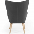 Fauteuil scandinave IVAR en tissu gris anthracite