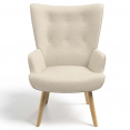 Scandinavische IVAR fauteuil in beige stof