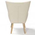 Fauteuil scandinave IVAR en tissu beige