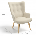 Scandinavische IVAR fauteuil in beige stof